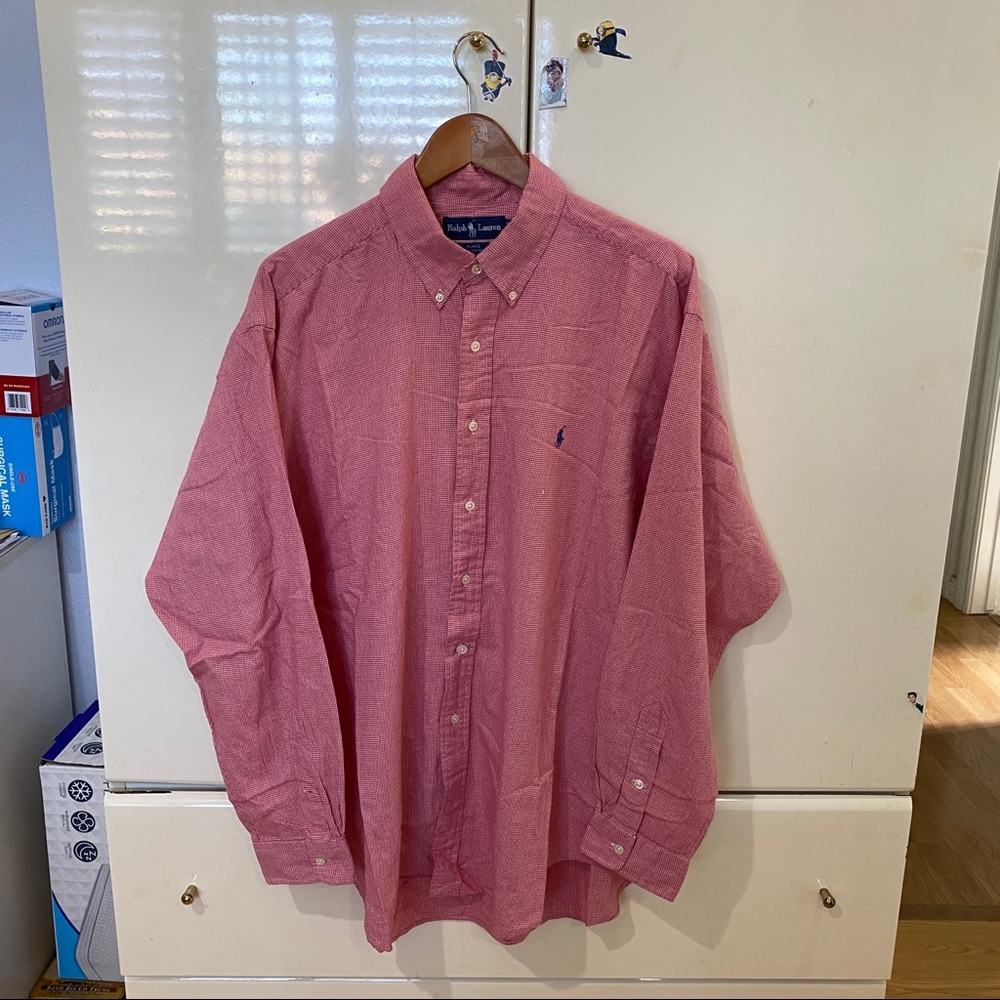 Ralph Lauren red and white shirt